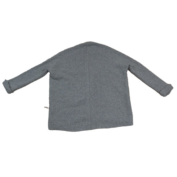 Sam Edelman Women M Cardigan Sweater Knit Open Front Gray Wool Blend - Picture 2 of 6